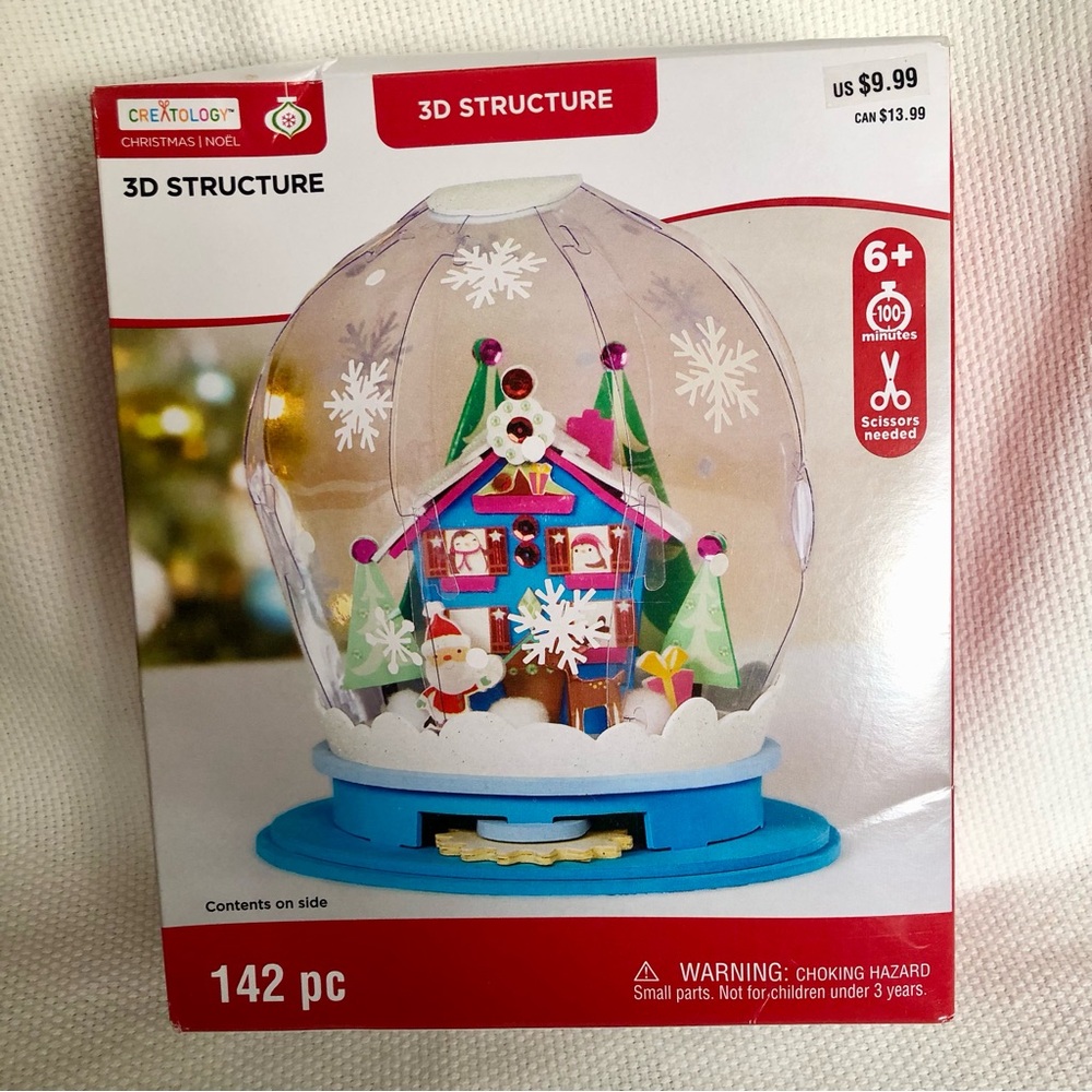 3D Structure Christmas Snow Globe Kit Creatology